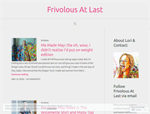 Tablet Screenshot of frivolousatlast.com